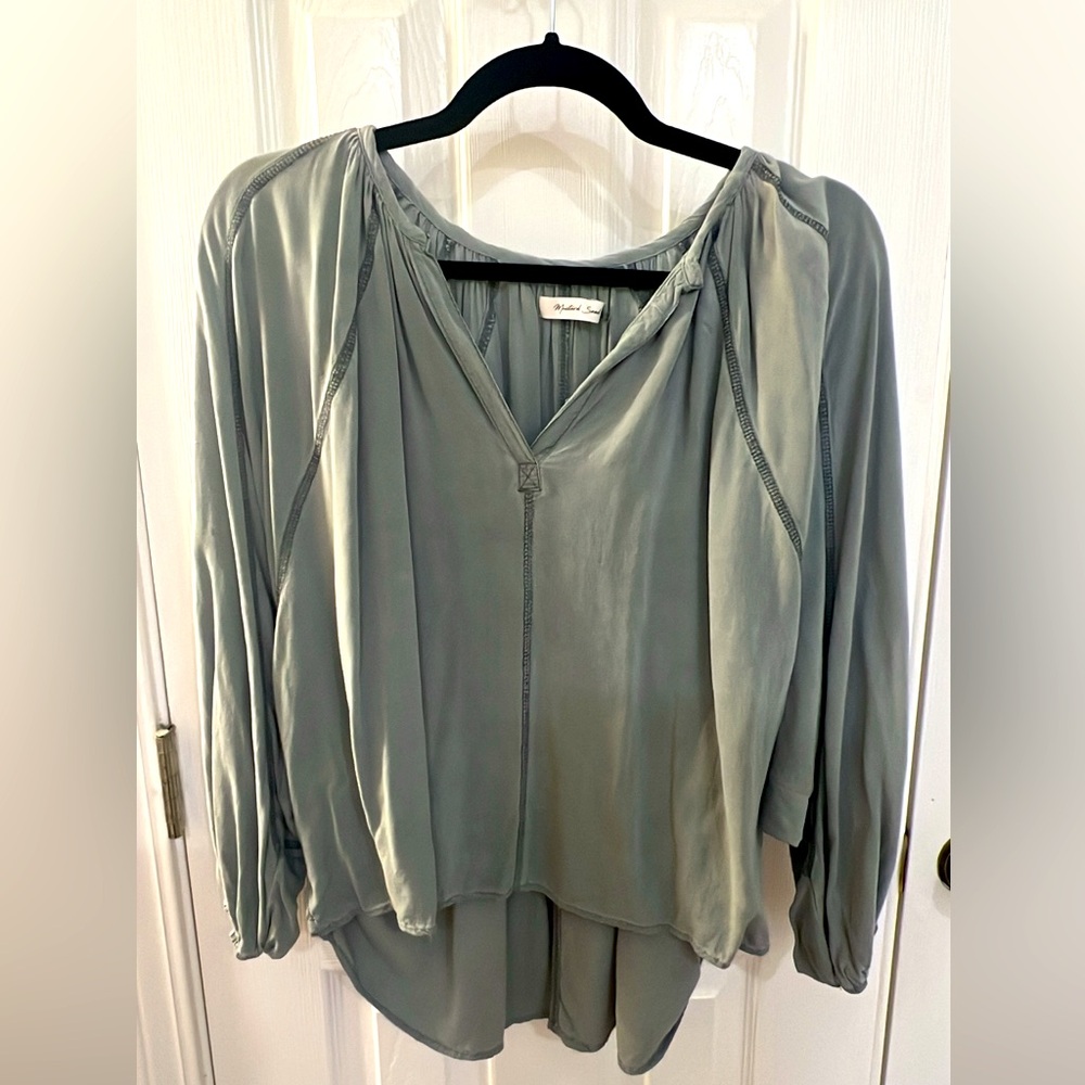 Grey/blue color. From a local boutique. Size small, like new.